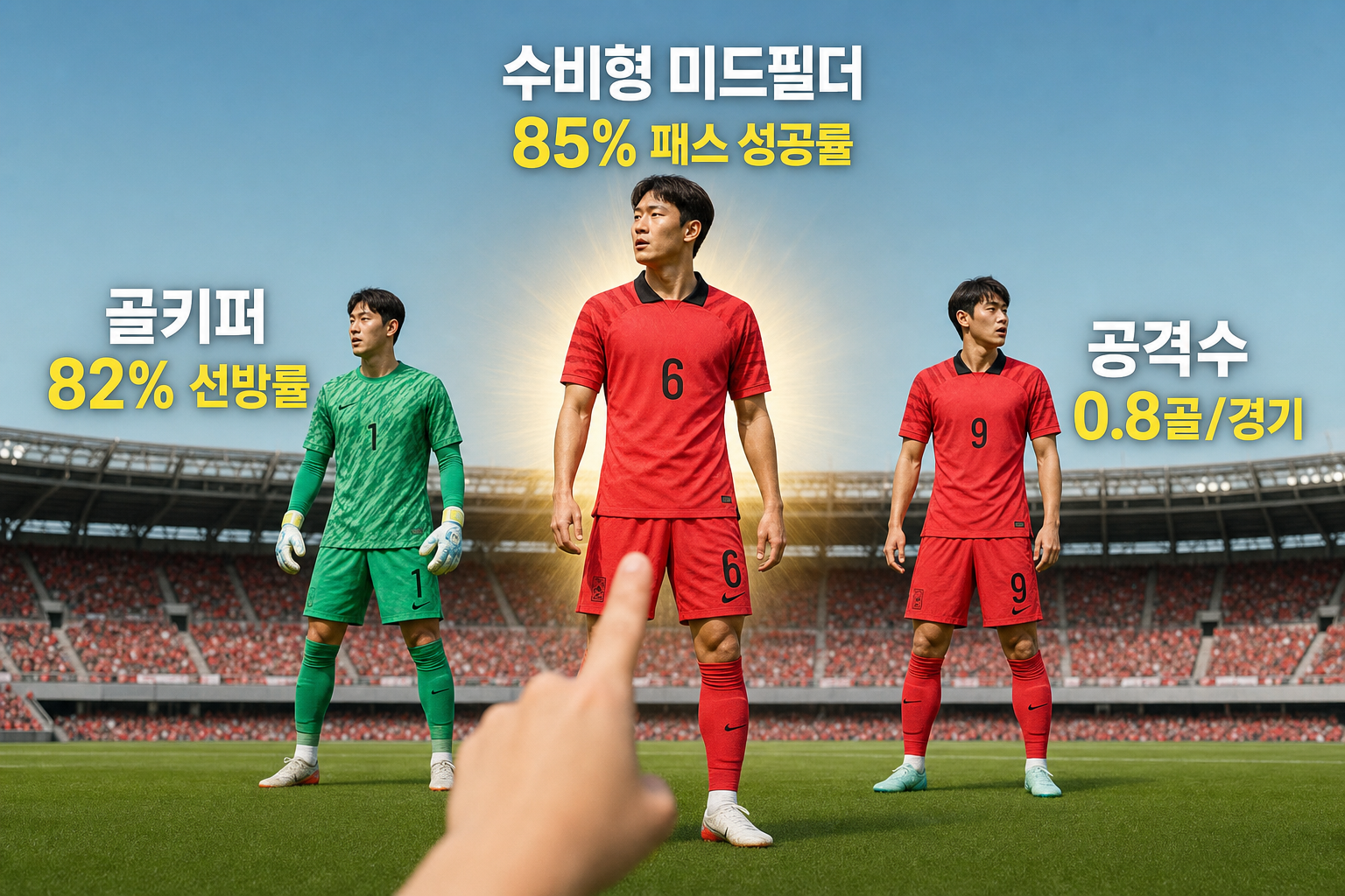 대한민국 축구 국가대표팀 포지션별 선수 역할 정리