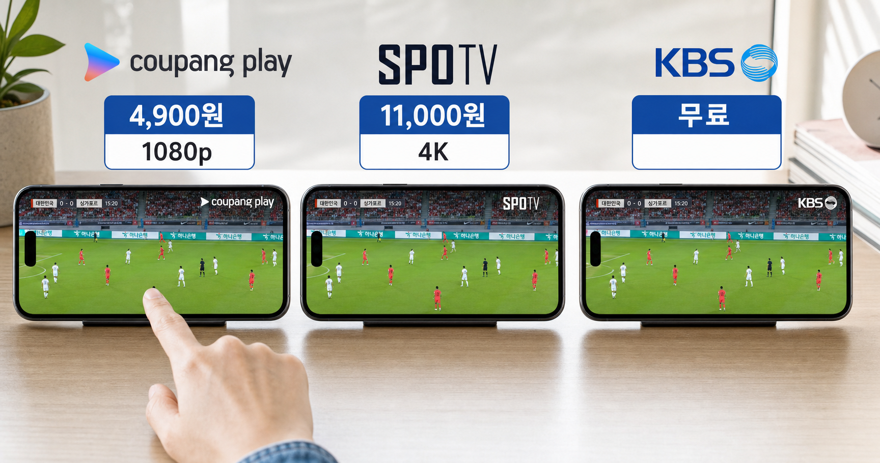 국가대표 축구 경기 생중계 채널과 하이라이트 시청 방법