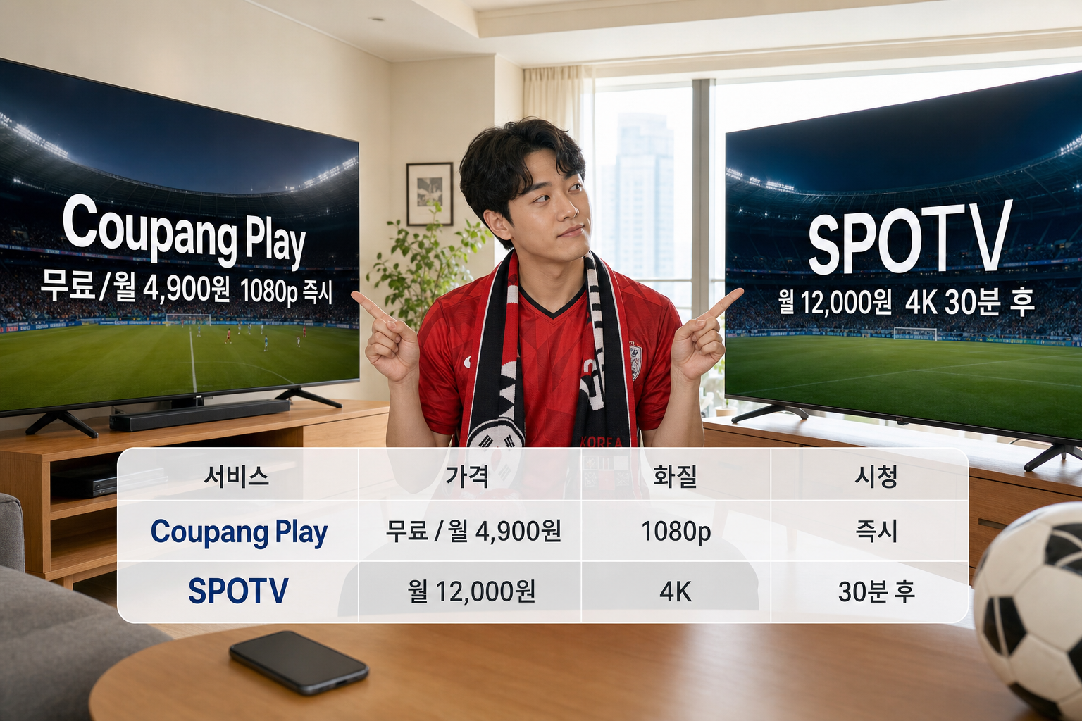 A매치 경기 축구 생중계 채널과 하이라이트 보는 방법